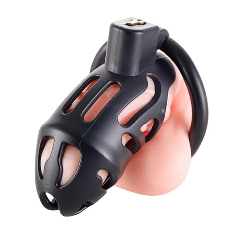 Supporto per squat da uomo - Gabbia fitness con chiave e anelli, materiale ABS, traspirante e comodo, adatto a tutte le altezze (L)