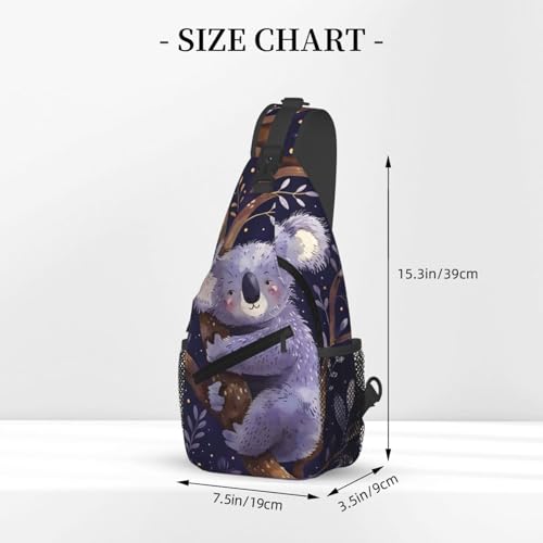 Bolso bandolera Koala Leaves para mujer y hombre miniatura 3