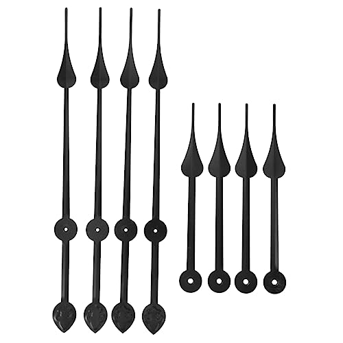 QUMIIRITY 8個時計部品 交換用ミュート針 アルミ製 軽量 壁掛け時計の針 修理 対応