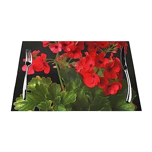 Set de table rouge lavable d'un coup d'éponge contre les taches - 4