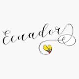 Ecuador Flag in Heart, Repãºblica Del Ecuador Sticker Vinyl Decal Bumper Sticker 5