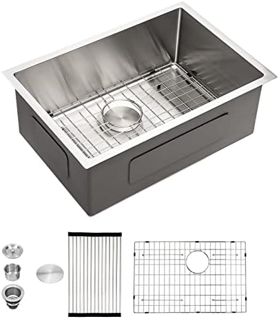 Undermount Bar Sink - Sarlai 23 Inch Stainless Steel 16 Gauge Single Bowl Bar Prep Sinks, 23x18 Deep Bowl Basin Wet Bar Sink