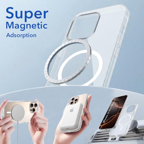 Image of Jkobi Lifetime Anti-Yellow MagSafe Compatible Clear Back Case Cover for Apple iPhone 16 Pro Max (Sleek Hard Crystal | Camera Protection and Shockproof)