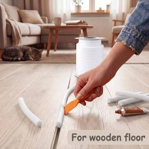 Image of MotiMind Foam Backer Rod for Gaps Joints,1 /4 Inch x 100 Ft,White,1 Roll | Caulk Saver Concrete Crack Filler, Weather Stripping Seal, Door Window Insulation, Backing Rod Expansion Joints