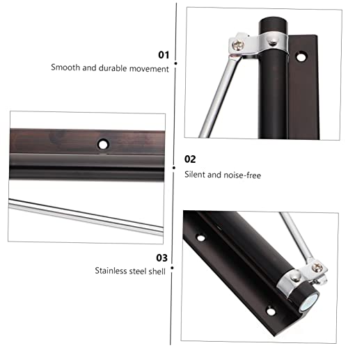 Cierrapuertas automático de velocidad ajustable: kit de 2 piezas de acero para puertas 4