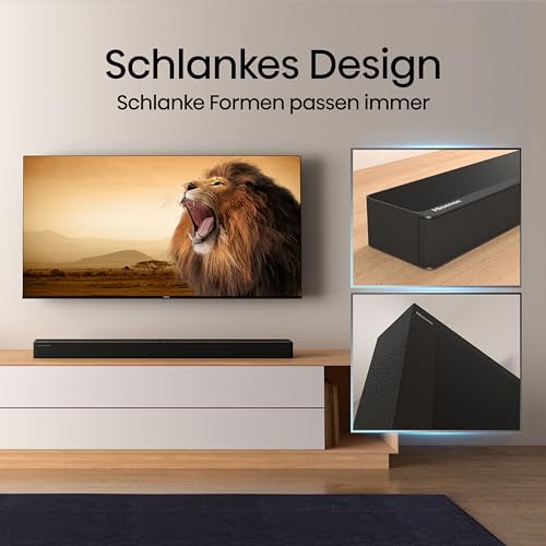 HS2100, 2.1 Kanal Soundbar, 240W max Audio Power,Dolby Audio, DTS Virtual:X, Ultra-Slim Wireless subwoofer, TV Mode, EzPlay