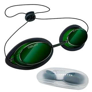 CARLANY 200nm-2000nm Laser Protection IPL Safety Glasses, See-through Anti Fog UV400 Absorption Filtering Eye Protection Goggles, OD4+ for Tanning Hair Removal Eye Protection, CY-3280-22K