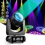 Moving Head DJ Lights 200W LED Stage Light Beam Spot 24 Rotating Prisms 14 Gobos 11Colors with Sound Activated DMX512 DJ Lighting for Wedding Party Show