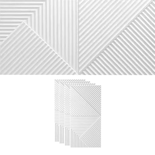 Panneaux muraux 3D imperméables texture ciment blanc anti-humidité