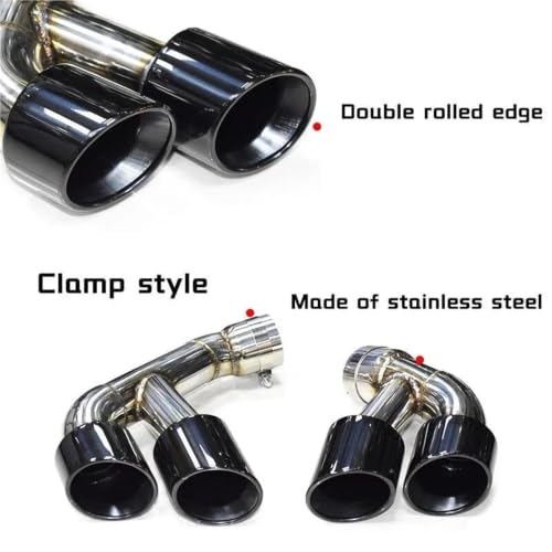 Embout d'échappement BMW F15 X5 en acier inoxydable look X5M - 5