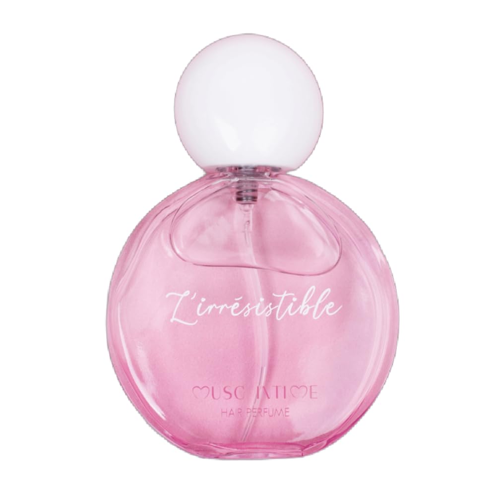 MUSC INTIME - Parfum Cheveux - Musc Blanc - L'Irrésistible - Soin Femme - Sublime ta chevelure - Parfume et hydrate toute la journée - Flacon Pompe - 50ml