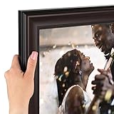 ArtToFrames 11x14 inch Mahogany and Burgundy With Beaded Lip Picture Frame, WOMN9590-11x14