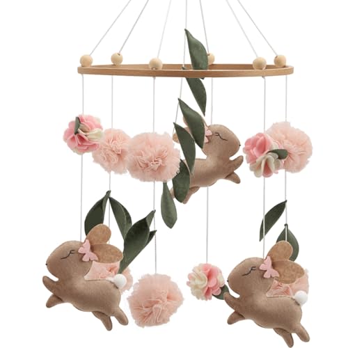Image of Bunny Hanging Mobile Girl Room Decor Rabbit Ceiling Mobile