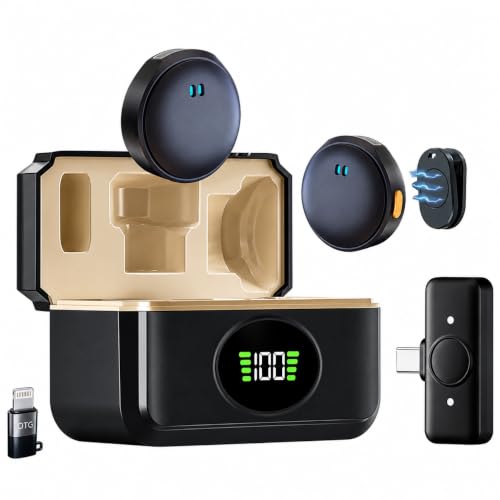 Image of Fire turtle Q-8 Dual Wireless Lavalier Microphone for Camera, Android & iPhone, 2.4GHz Stable Transmission, Noise Cancellation, Plug & Play Mic for YouTube, Vlogging & Interviews
