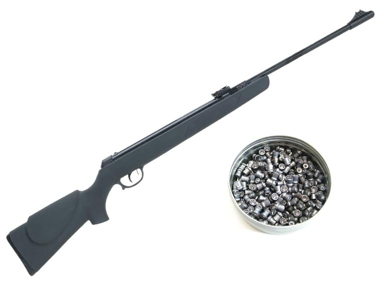 Air Rifle .22 Caliber Pellet Spring Power 450mm Break Barrel 700+ fps W/ 200 RDS 5.5mm Pellet
