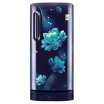 LG 215L 3 Star Direct-Cool Single Door Refrigerator (GL-D221ABCD, Blue Charm, Base stand with drawer, 2022 Model)