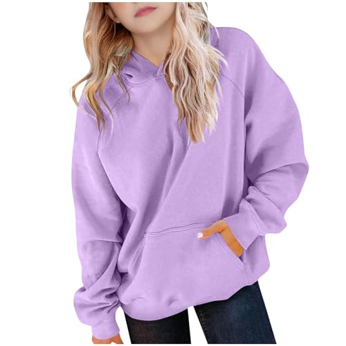 Uillui Girls Sweatshirt Oversized Pullover Hoodies Teens Trendy Casual Outfits Preppy Long Sleeve Shirts Fall Winter Clothes