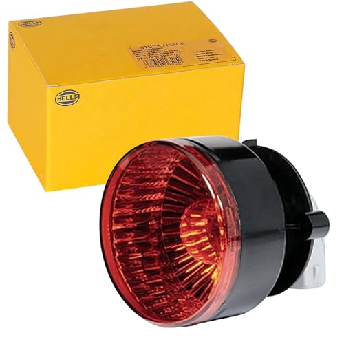 Feu arrière HELLA encastré et vissé 12V avec voyant rouge universel