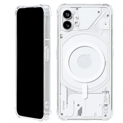 JProtect für Nothing Phone 1 Hülle für MagSafe (TOP Schutz & Magnetkraft) Magnetische Handyhülle Transparent für Nothing Phone 1 Hülle Magnet für MagSafe Zubehör Durchsichtiges Case Stoßfest