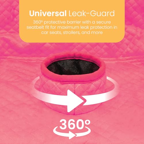 Image of Piddle Pad 2-Pack, Potty Training Car Seat Protector, Toddler Car Seat Cover & Stroller Protector, Machine Washable Waterproof Car Seat, Anti-Slip, Universal Fit (Pink)
