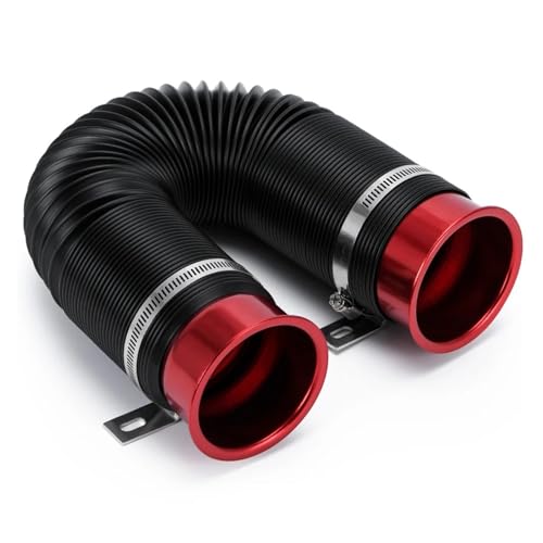 Filtre d'admission d'air froid évite la surchauffe de l'air moteur via son tube flexible 3"