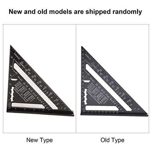 Regla triangular con transportador ángulo recto aluminio 7 pulg miniatura 7