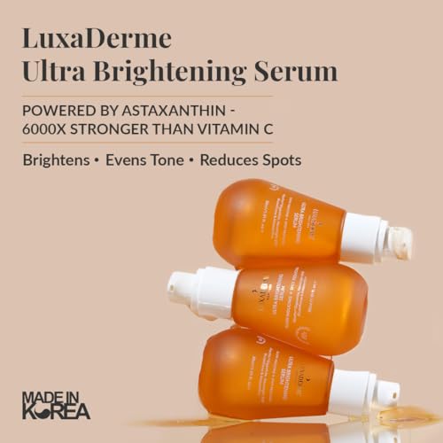 LuxaDerme Ultra Brightening Korean Face Serum with 77% Yuzu, Vitamin C Rich, Glutathione & Niacinamide | Clinically Proven Patented Actives to Reduce Dark Spots & Hyperpigmentation | Vegan Korean Skincare for Men & Women | 30ml