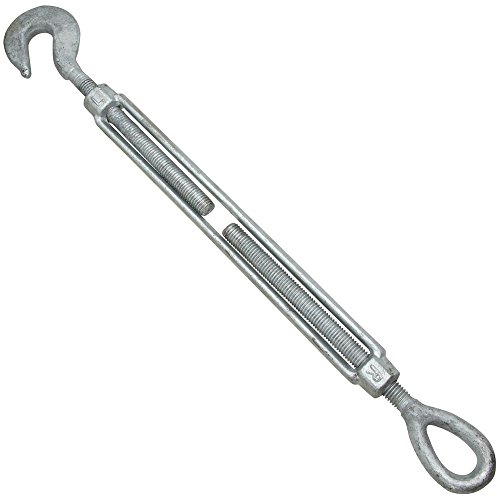 National Hardware N177-535 Tensor Gancho/Ojal en Acero Galvanizado, 5/8" x 12"