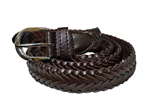 LB LEATHERBOSS Braided Casual Brown Leather Belt2