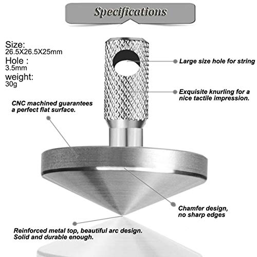 Panshi Precision Metal Spinning Top, 2020 Unique Christmas Stockings Gift for Teens & Kids, Men&Women, Stainless Inception Tops, Pocket Gadget Gyro Toy, Spin Forever up to 7:48,EDC