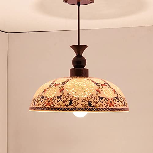 Lustre en céramique chinoise E27 JOMBID suspension réglable