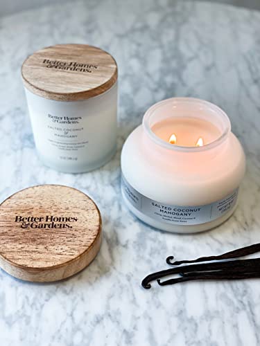 Better Homes & Gardens. 18Oz Scented Candle, Salted Coconut Mahogany 2-Pack, White, 35526 #TOP3
