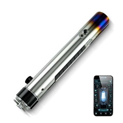 XRGB3.0 Smooth Swing Light Saber, 16 Sound Fonts, Motion Control Infinite Color Changing, Support Heavy Dueling Sol Light Saber, Rechargeable Metal Hilt for Adults