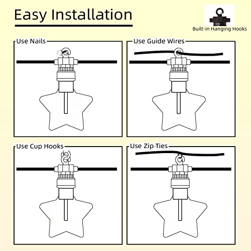 Eambrite Star String Lights Outdoor, Waterproof Hanging Star Lights Connectable, 32 Ft 10 Stars Led Twinkle Lights For Indoor, Outdoor, Bedroom, Easter, Christmas, Ramadan, Patio, Garden Decorations #TOP6