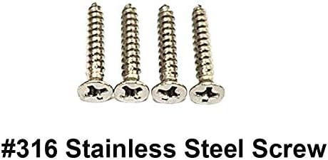 Miniatura 3 de QCAA Gancho de cabina de acero inoxidable 316 de grado marino, 3 pulgadas, paquete de 2