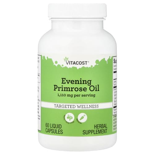 Vitacost Evening Primrose Oil - 1,110 mg per Serving - 60 Vegetarian Liquid Capsules
