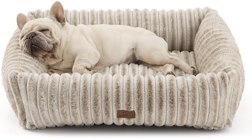 Bedsure ComfyFleece™ Cute Dog Bed Medium Size Dog - Washable Furr...
