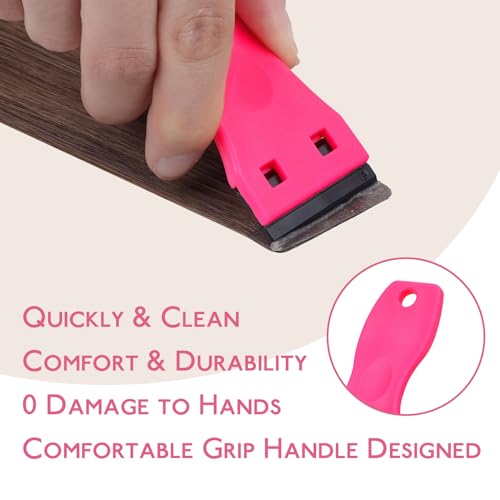 Image of WENNALIFE Tape-in Extension Adhesive Remover Scraper Kit with Plastic Blade
