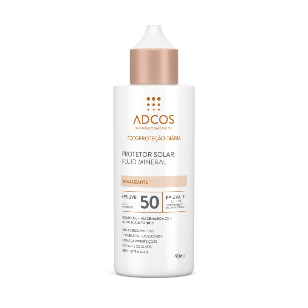 ADCOS Protetor Solar Fluid Mineral FPS 50 Incolor - 40ml