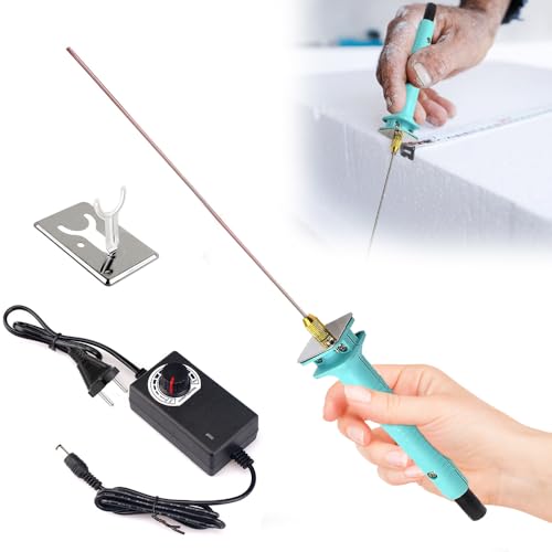 Afenau Cortador de Espuma Eléctrico, 15 cm Temperatura Ajustable Cortador Poliestireno con Soporte, 30 W CORTADOR Eléctrico de Espuma Máquina, Cortadora Poliestireno para Bordes de Corte, Enchufe UE