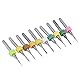Hilitand Wolframcarbid-Fräser, 10 Stück, Schaftdurchmesser 1/8 Zoll (0,3 cm), Durchmesser: 0,5/0,6/0,7/0,8/0,9/1,0/1,1/1,2/1,3/1,4 mm