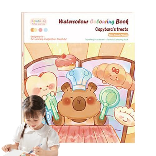 Libro Acuarela Principiante, Travel Watercolor Book - Kit De Pintura Para,Kit De Libro De Acuarela Caricaturé Educativo Artesanía Herramienta De Aprendizaje Artesanal