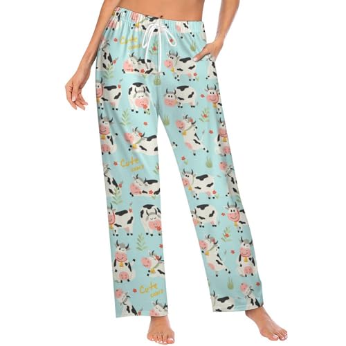 Pantalon de détente confortable femme jogging fluide homewear avec cordon de serrage