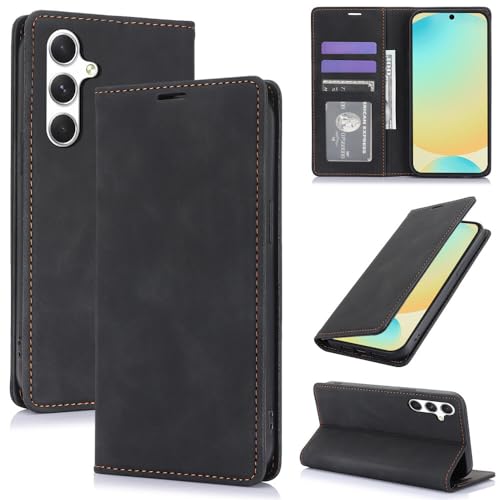 Coque Samsung S24 cuir rétro avec porte-carte et fermeture magnétique