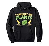 Powered Plants Funny Vegan Vegetarian Workout Fitness Gift Pullover Hoodie