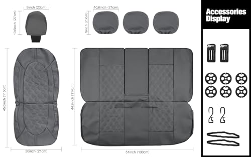 Image of YGL Luxury PU Leather Car Seat Covers Front Set, Non-Slip Seat Cover Protectors, Universal Fit for Cars, Trucks, SUVs, Vans, Pickups, Airbag Compatible, Seat Covers for Car Interior (Gray)