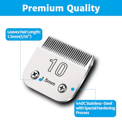 Size-10-Clipper-Blade-Dog-Grooming-Fits-for-Most-Andis-dog-clippers-Wahl-KM-Series-and-Oster-A5-15mm-116-inch-Length - Cucciolini Doodles Size-10-Clipper-Blade-Dog-Grooming-Fits-for-Most-Andis-dog-clippers-Wahl-KM-Series-and-Oster-A5-15mm-116-inch-Length