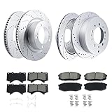 Brake Kits Compatible With 2007-2021 Toyota Tundra, 2008-2022 Sequoia, 2016-2021...