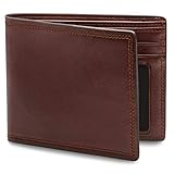 Bosca Men’s Wallet, Dolce Leather Executive I.D. Wallet, Dark Brown