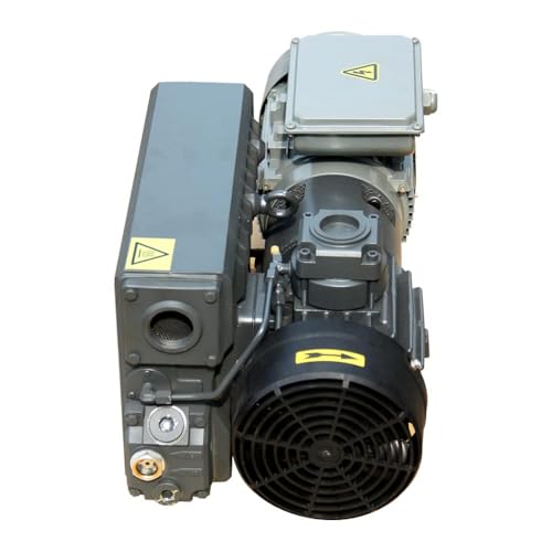2HP Rotary Vane Vacuum Pump, 23.4 CFM Single-Stage Oil-Sealed Pump, 220V 60Hz 1PH, 0.1 mbar Ultimate Vacuum, 1710 RPM, 1.5L Oil Capacity, NPT 1-1/4